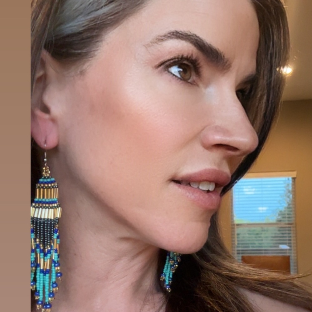 Beaded chandelier earrings